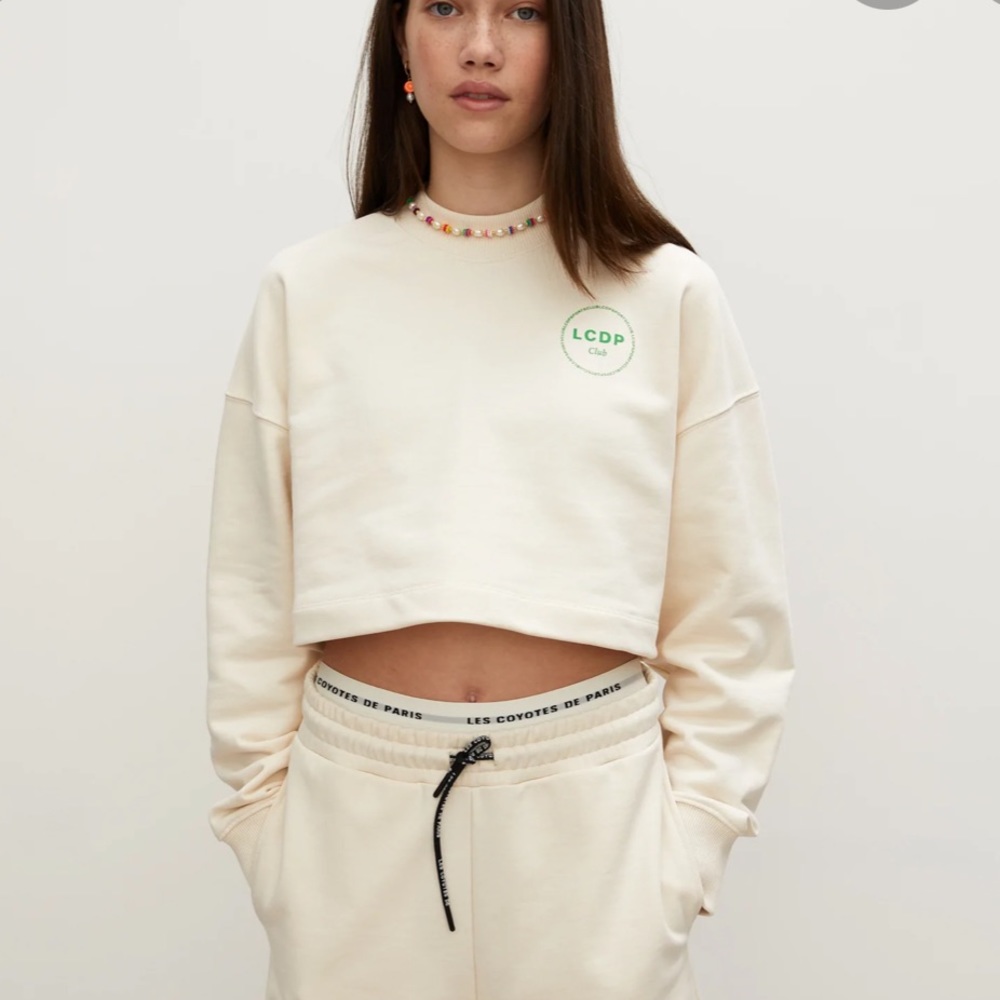 Les Coyotes Logo Cropped Sweatshirt